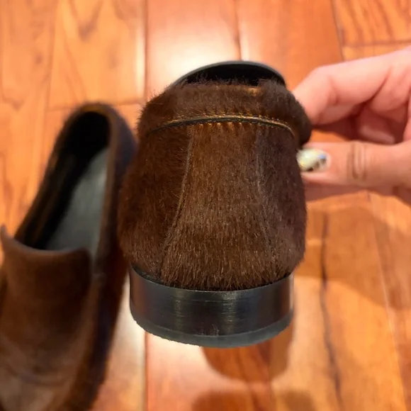 Dries Van Noten Dark Brown Haircalf Loafers - Picture 4 of 10